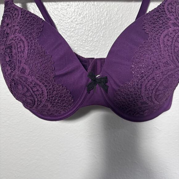 Victoria’s Secret Body By Victoria Purple Size 32DDD Lined Perfect Coverage Bra - Picture 2 of 4